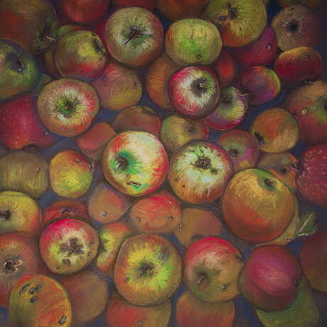 Натюрморт с яблоками сухая пастель Сухая пастель Realismus Натюрморт с яблоками Russland 2022 - Foto 1