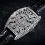 FRANCK MULLER, REF. 8880 DM D CD ‘DOUBLE MYSTERY’, A GOLD TONNEAU-SHAPED WRISTWATCH WITH DIAMOND-COVERED DIAL AND BEZEL - photo 1