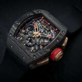 RICHARD MILLE, RM011 AO RG-CA ROMAIN GROSJEAN "LOTUS F1”, AN ATTRACTIVE NTPT CARBON AND GOLD AUTOMATIC FLYBACK CHRONOGRAPH - photo 1