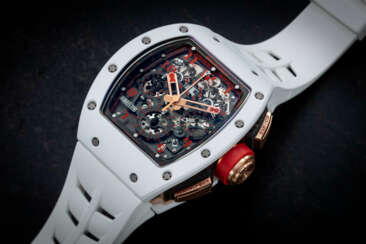 RICHARD MILLE, RM011 AO RG-ATZ FELIPE MASSA, A LIMITED EDITION CERAMIC AND GOLD AUTOMATIC FLYBACK CHRONOGRAPH WRISTWATCH