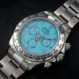 ROLEX, DAYTONA REF. 116509, A RARE AND ATTRACTIVE 18K WHITE GOLD CHRONOGRAPH WITH TURQUOISE DIAL - фото 1