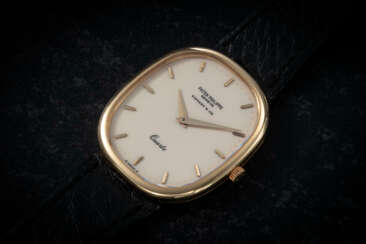 PATEK PHILIPPE, ELLIPSE REF. 3838J 'TIFFANY', A FINE GOLD QUARTZ WRISTWATCH RETAILED BY TIFFANY & CO.