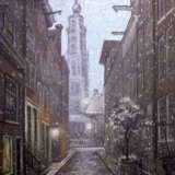 Амстердам зимой пастель сухая Сухая пастель Реализм Городской пейзаж Россия 2021 г. - фото 1