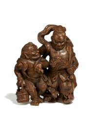 Netsuke: Niô und Oni beim Obon-Fest