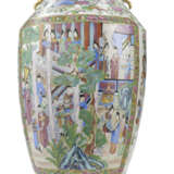 A pair of famille rose Canton porcelain vases - Foto 5