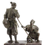 A bronze group of two warriors - photo 1