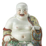 A large Budai, Famille Rose porcelain figure - photo 1