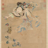 A painting on paper depicting a flying female figure - Foto 2
