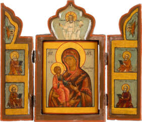 TRIPTYCHON MIT DER DREIHÄNDIGEN GOTTESMUTTER UND DEN EVANGELISTEN