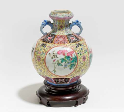 Bauchige Vase mit chilong Drachen-Henkeln - Foto 1