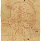 Zwölfarmiger Hanuman und zwei weitere tantrische Diagramme - Foto 1