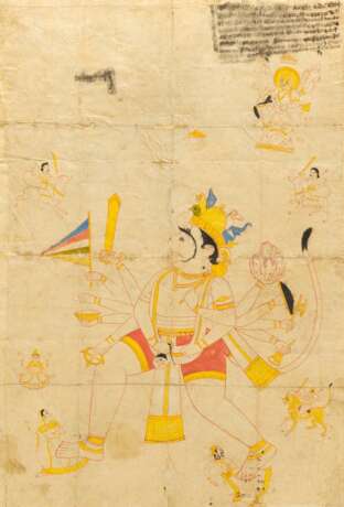 Hanuman und drei weitere tantrische Zeichungen - Foto 1