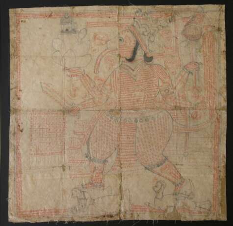 Großer Hanuman und drei weitere tantrische Zeichnungen - Foto 2