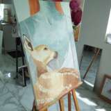 Animals are closer Canvas on the subframe Oil Realism Ukraine 2021 - photo 7