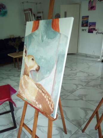 Animals are closer Canvas on the subframe Oil Realism Ukraine 2021 - photo 8