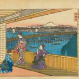 7 Holzschnitte mit berühmten Ansichten von Edo - photo 2