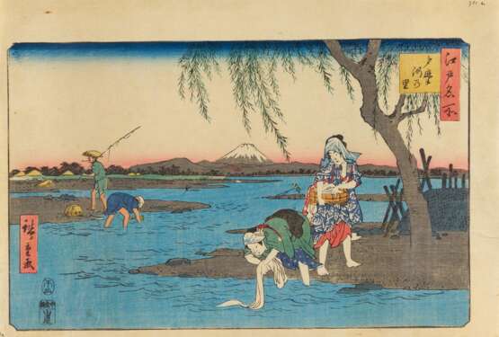 7 Holzschnitte mit berühmten Ansichten von Edo - Foto 7