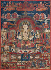 Shadakshari-Avalokiteshvara - Ein Votivthangka