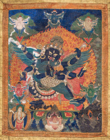 Thangka des Vajrakila in Seidenmontierung - Foto 1