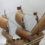 «Старинная модель парусного корабля латунь дерево» - фото 5