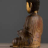Partiell feuervergoldete Bronze des Buddha Shakyamuni - фото 2