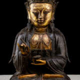 Partiell feuervergoldete Bronze des Guanyin - photo 1