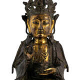 Partiell feuervergoldete Bronze des Guanyin - photo 1