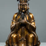 Feuervergoldete Bronze eines daoistischen Würdenträgers aus Bronze - photo 1