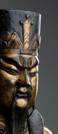 Feuervergoldete Bronze eines daoistischen Würdenträgers aus Bronze - photo 2