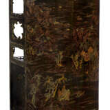 Paar feine Kabinettschränke aus Hartholz mit Lackauflage und Goldmalerei - Foto 3