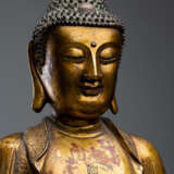 Feine feuervergoldete Bronze des Buddha Shakyamuni - фото 3