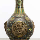 Rotierende Cloisonné-Vase mit Drachendekor - Foto 1