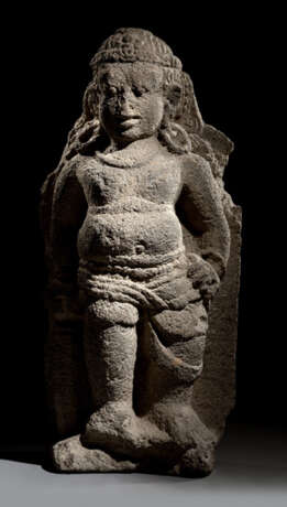 Figur eines Wächters aus Lavagestein - photo 1