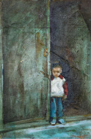 Luo Zhongli (geb. 1948): Kind am Eingangstor - photo 1