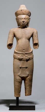 Torso des Vishnu aus Sandstein - photo 1