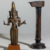Skulptur des Rama und Öllampe aus Bronze - фото 1
