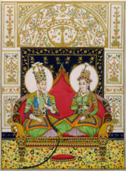 Kostbare Miniatur des Bahadur Shah Zafar II.