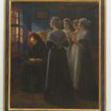 WALTHER FIRLE, "Morgengesang in einem holländischen Waisenhaus III", Öl auf Leinwand, signiert, 1890 - Foto 1