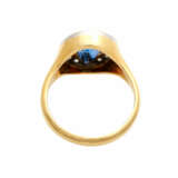 Ring mit 1 Saphir rechteckig antik facettiert, - Foto 4