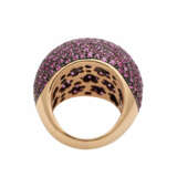 Ring, komplett ausgefasst mit Rubinen, - photo 4