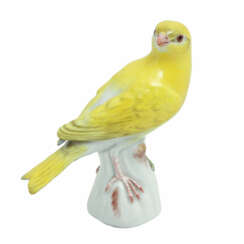 MEISSEN kleine Tierfigur 'Kanarienvogel', 20. Jahrhundert
