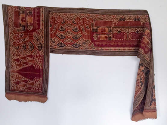 HÄUPTLINGSAHNEN, Palepai Ship Cloth Sumatra, 19. Jahrhundert - фото 1