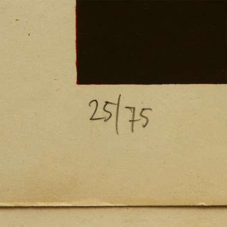 GENKINGER, FRITZ (geb. 1934), "Abstrakte Komposition mit Nummern und Ball", - photo 4