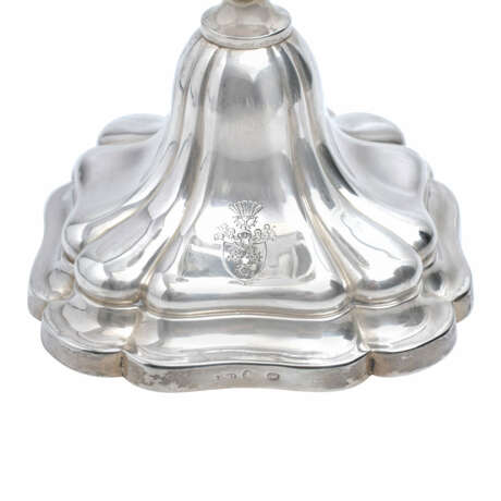 Wohl STUTTGART Kerzenleuchter, Silber, 19. Jahrhundert - Foto 3