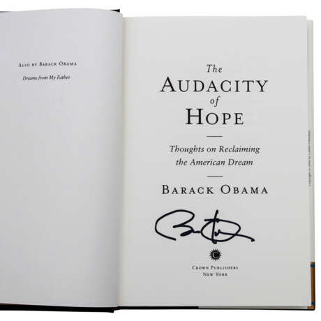 Buch von Barack Obama "Audacity of Hope" mit orig. Handsignatur, - photo 4
