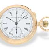 Taschenuhr: komplizierte Genfer Taschenuhr mit 5-Minuten-Repetition und Chronograph, gefertigt für den amerikanischen Markt, Timing & Repeating Watch Co., Geneva, um 1910 - фото 1