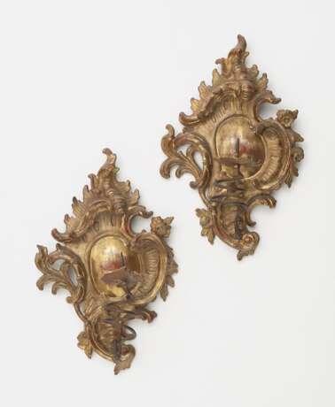 Zwei Paar Appliken, einflammig. Süddeutsch, 18. Jahrhundert - photo 1