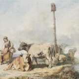 Voltz, Johann Friedrich. Bäuerin mit Kind und Vieh - фото 1