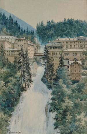 Unbekannt, Ende 19. Jahrhundert. Der Gasteiner Wasserfall in Bad Gastein - Foto 1
