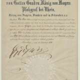 Ludwig II., König von Bayern. Zwei Ernennungsurkunden mit eigenhändiger Unterschrift - photo 1